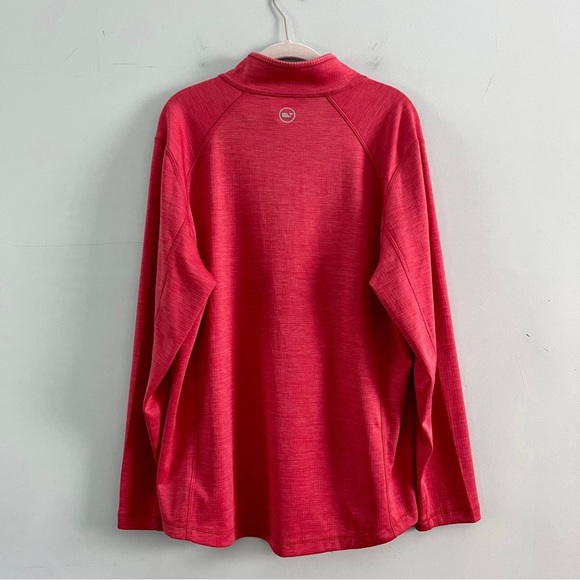Vineyard Vines Performance Sankaty 1/2 Zip Red Pullover - Picture 2 of 6